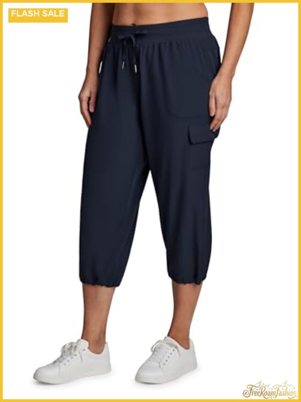 Women's Lightweight Quick Dry Cargo Capri Pants with Pockets